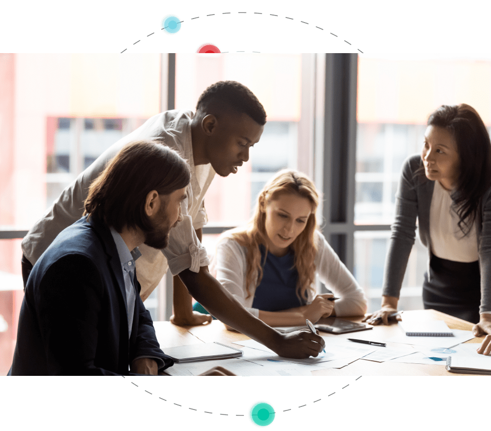 cost-effective-solutions-image one employee teaching other employees
